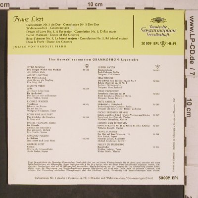 Liszt,Franz: Liebestraum Nr. 3 as-dur, D.Gr.(30 009 EPL), D, 1962 - EP - T5407 - 5,00 Euro