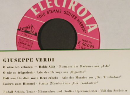 Schock,Rudolf: O Wäre Ich Erkoren aus Verdis Aida, Electrola(E 50 090), D,  - EP - T820 - 3,00 Euro