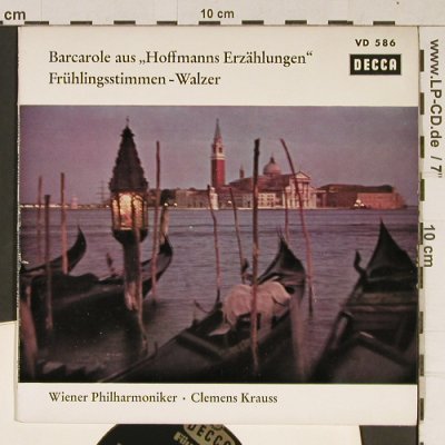 Offenbach,Jacques/Strauss, Johann: Barcarole/Frühlingsstimmen-Walzer, Decca(VD 586), D,  - EP - T861 - 3,00 Euro
