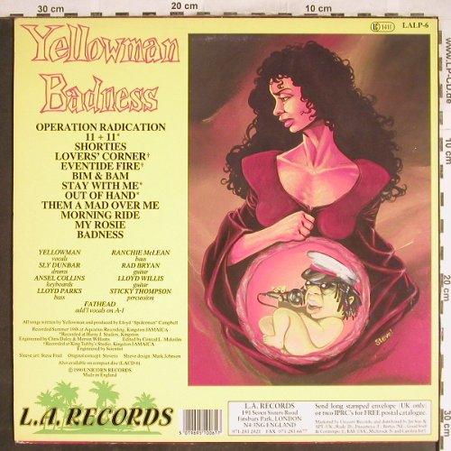 Yellowman: Badness, vg+/vg+, L.A. Records(LALP 6), UK, 1990 - LP - H6821 - 12,50 Euro