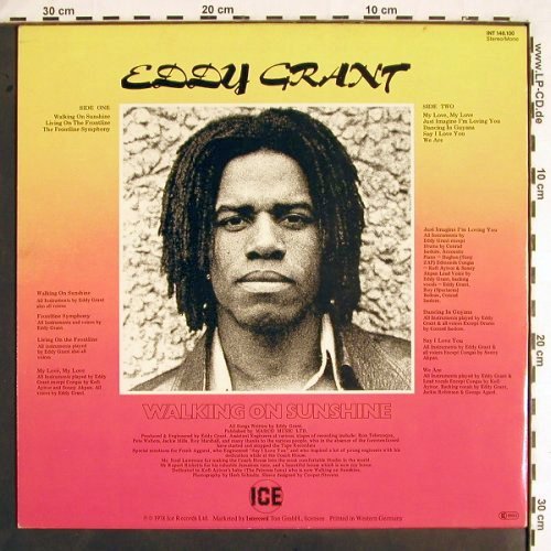 Grant,Eddy: Walking On Sunshine, ICE (INT 145.100), D, 1978 Typ: LP Best.-Nr.: V1975 Preis: 7,50 Euro