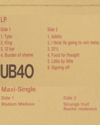 UB 40: Signing Off+7"don't walk on t.Grass, Graduate (INT 166.700), D, 1980 Typ: LP/12" Best.-Nr.: V3704 Preis: 20,00 Euro