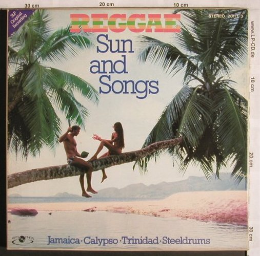 V.A.Reggae-Sun and Songs: Jamaica,Calypso,Trinidad,Steeldrums, ArtiPhon, Box(201/1-3), D,m-/vg+,  - 3LP - X4112 - 12,50 Euro