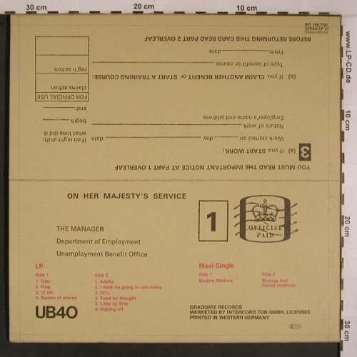 UB 40: Signing Off+7"don't walk o.t.Grass, Graduate(INT 166.700), D, 1980 - LP/12" - X6884 - 15,00 Euro