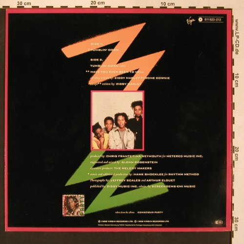 Marley,Ziggy and the Melody Maker: Tumblin' down *2 +1, Virgin(611 623-213), D, 1988 - 12inch - X8784 - 4,00 Euro