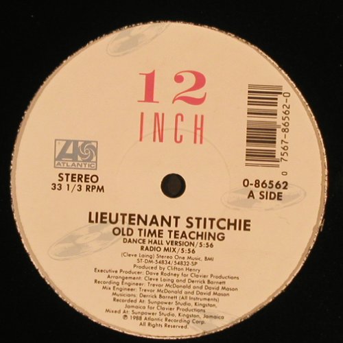 Lieutenant Stitche: Old Time Teaching*5, LC, Atlantic(0-86562), , 1988 - 12inch - X9322 - 4,00 Euro