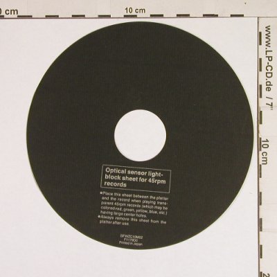 Optical sensor light-block sheet: for 45 rpm records, SFWZC10M02(F1179D0), Japan,  - 7inch - S8825 - 2,50 Euro