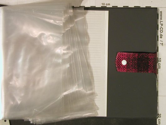 Single Album Kunststoff: Rot/Schwarz, Quadrrat Muster, (), 20 Taschen,  - Album - Z82 - 3,00 Euro