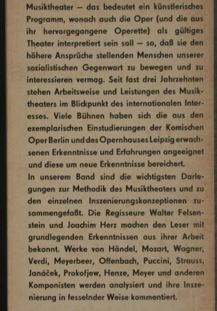Musik-Theater: Felsenstein,W./Herz,J., Reclam(660 471 5), DDR,430 S., 1976 - TB - 40016 - 3,00 Euro