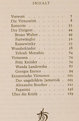 Virtuosen: Ihre Welt und ihr Schicksal,173 S., Heimeran(), D, 1964 - Buch - 40286 - 3,00 Euro