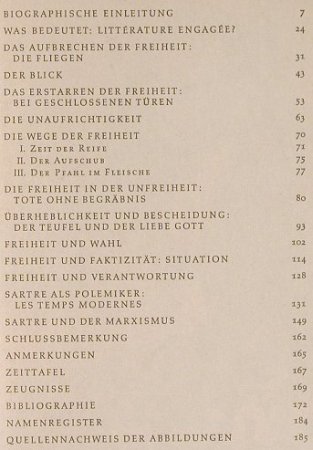 Sartre,Jean-Paul: Selbstzeugnisse und Bilddokumente, rororo(87), D, 1964 - TB - 40050 - 2,50 Euro