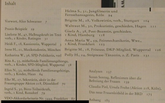 Schwarzer,Alice: Frauenarbeit - Frauenbefreiung, SV(3-518-00637-1), D, 1973 - Buch - 40060 - 2,50 Euro
