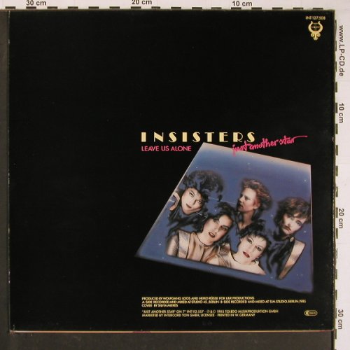 Insisters: Just Another Star+1, blue Vinyl, Toledo(INT 127.508), D, 1985 - 12inch - C7918 - 3,00 Euro