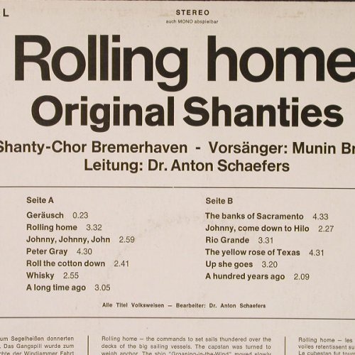 Shanty-Chor Bremerhaven: Rolling Home, Elite(LLP 80 015), D,  - LP - E4181 - 5,00 Euro