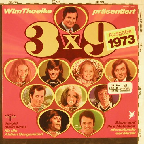 V.A.Wim Thoelke präsentiert: 3x9, Ausgabe 1973, 27 Tr., Stern Musik(2437 174), D,  - LP - E4636 - 4,00 Euro