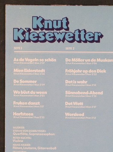 Kiesewetter,Knut: Wo Büst Du Ween, Polydor(2371 912), D, 1978 - LP - E4946 - 5,00 Euro