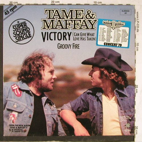 Tame & Maffay: Victory .../ Groovy Fire, Telefunken(6.20033 AE), D, 1979 - 12inch - E5369 - 4,00 Euro