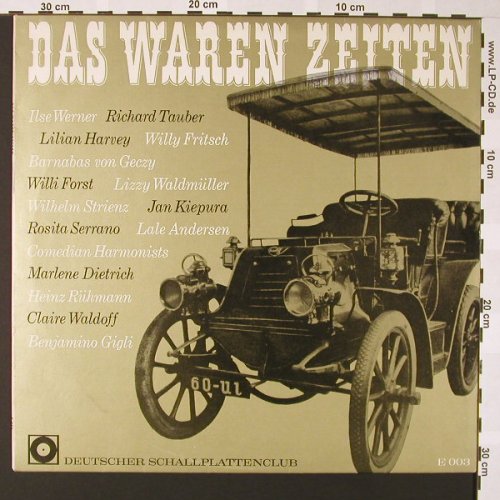 V.A.Das Waren Zeiten: Ilse Werner...Benjamino Gigli,16Tr., DSC(E-003), D,  - LP - E6750 - 6,00 Euro