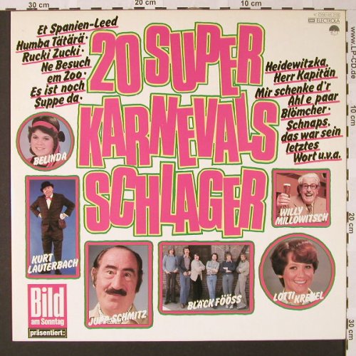 V.A.20 Super Karnevals Schlager: Horst Muys...Kurt-Adolf Thelen, EMI(056-45 218), D,  - LP - E7936 - 3,00 Euro