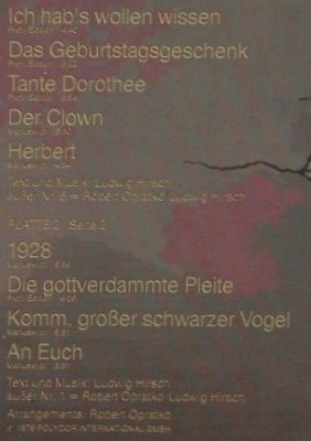 Hirsch,Ludwig: Liederbuch, Foc, Polydor(2679 075), D, 1979 - 2LP - E8268 - 6,00 Euro
