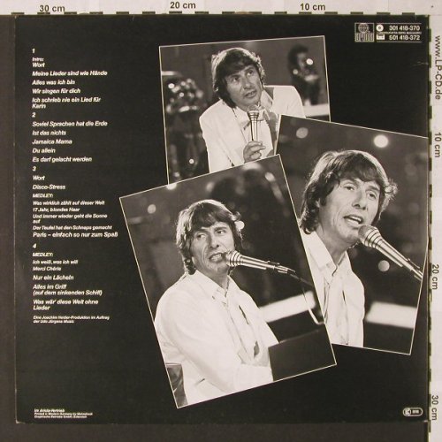 Jürgens,Udo: Meine Lieder sind wie Hände-Live, Ariola(301 418-370), D, Foc, 1980 - 2LP - E8580 - 7,50 Euro