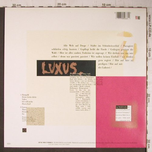 Grönemeyer,Herbert: Luxus, Electrola(068-7 95068 1), D, 1990 - LP - F1019 - 7,50 Euro