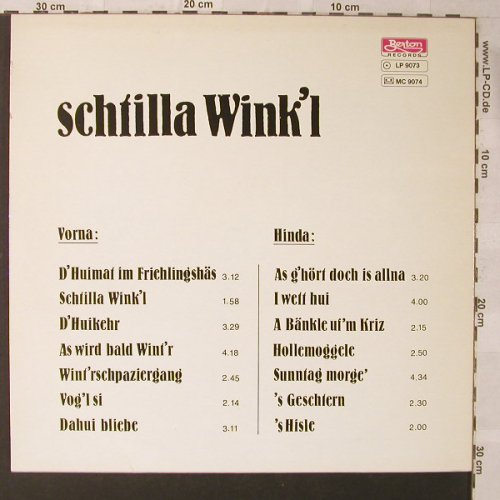 Specht,Werner & Johnny Herrmann: Schtilla Wink'l, Berton(9073), D, 1983 - LP - F1044 - 6,00 Euro