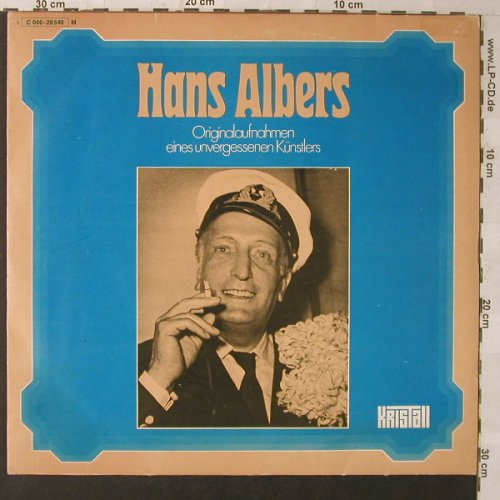 Albers,Hans: Originalaufn.e.unverg.Künstlers, Kristall (Mono)(C 046-28 540), D,m-/vg+,  - LP - F1222 - 4,00 Euro