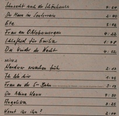 Thalheim,Barbara: Die Kinder der Nacht, Amiga(8 45 290), DDR, 1985 - LP - F2049 - 6,00 Euro