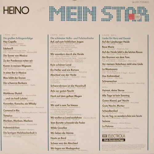 Heino: Mein Star, Foc, Club Ed., EMI(66 219 7), D,  - 3LP - F3123 - 7,50 Euro