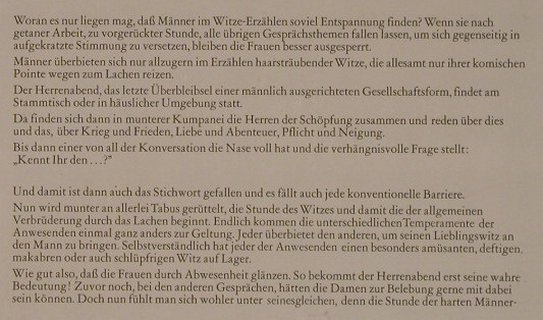 V.A.Die Große Stimmungslache: Ein Herrenabend, FS-New, Fass(1448 WY), D,  - LP - F4046 - 4,00 Euro