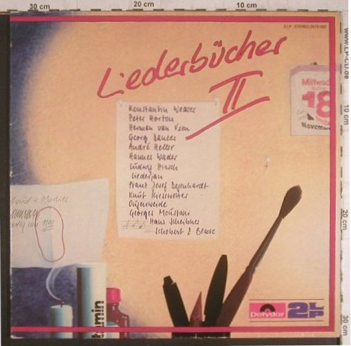 V.A.Liederbücher II: Konstantin Wecker...H.vanVeen,Foc, Polydor(2679 082), D,24 Tr.,  - 2LP - F6283 - 6,00 Euro
