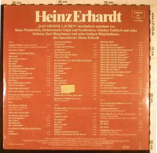 Erhardt,Heinz: Das Grosse Lachen, Foc, FS-New, Telefunken(6.28419 DP), D, 1977 - 2LP - F6466 - 12,50 Euro
