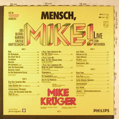 Krüger,Mike: Mensch Mike!,Foc, Philips(6623 104), D, 1975 - 2LP - F6702 - 7,50 Euro