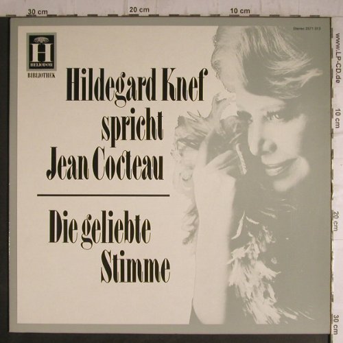 Knef,Hildegard: spr.Jean Cocteau,Diegeliebte Stimme, Heliodor(2571 013), D, Ri, 1961 - LP - F7260 - 9,00 Euro