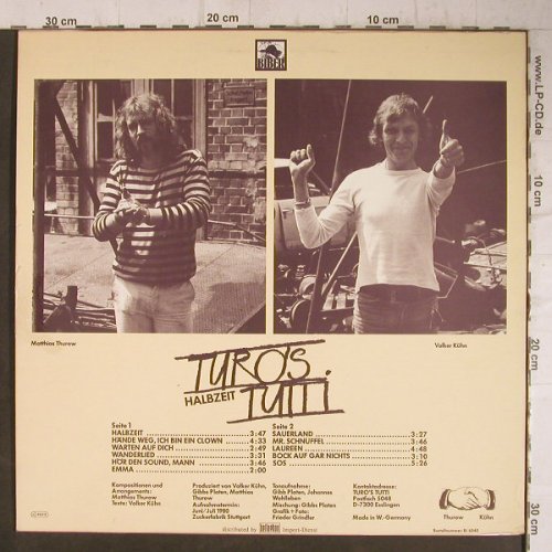Turo's Tutti: Halbzeit, Biber(Bi 6040), D, 1980 - LP - F7499 - 7,50 Euro