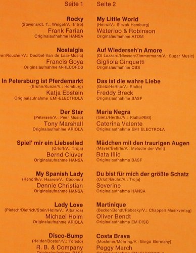 V.A.Die große Hitparade: Frank Farian...Dalida, Foc, Deutscher SchallplattenC(27 032-2), D,  - 2LP - F8404 - 6,00 Euro