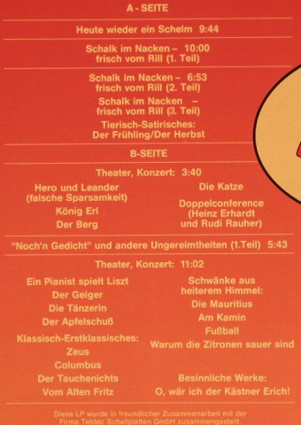 Erhardt,Heinz: Was Bin Ich Für Ein Schelm, Foc, K-Tel(TG 1495), D, 1984 - LP - H1024 - 5,00 Euro
