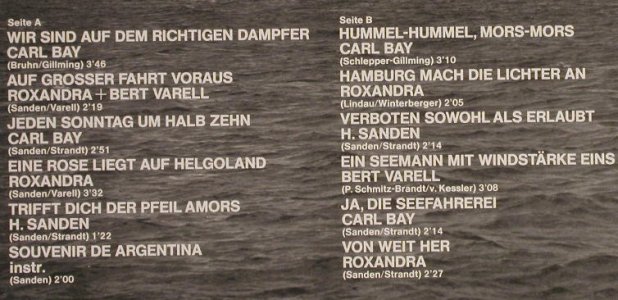 V.A.Neues von der Waterkant: m.Heinz Sanden,Roxandra,Bay,Varell, Triangel(TR 50 001), D, singn.,  - LP - H130 - 6,00 Euro
