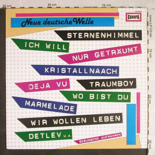 V.A.Neue Deutsche Welle: (4) gesungene Aufnahmen, Europa(111 916.8), D,  - LP - H1393 - 4,00 Euro