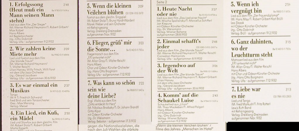 V.A.Schlagerparade: 1932-Hans Albers...Lewis Ruth Band, Der goldene Trichter(15 6305 1), D,  - LP - H1438 - 5,00 Euro