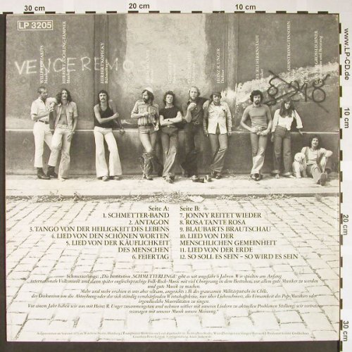 Schmetterlinge: Lieder Fürs Leben, Antagon(LP 3205), D, 1975 - LP - H1576 - 6,00 Euro