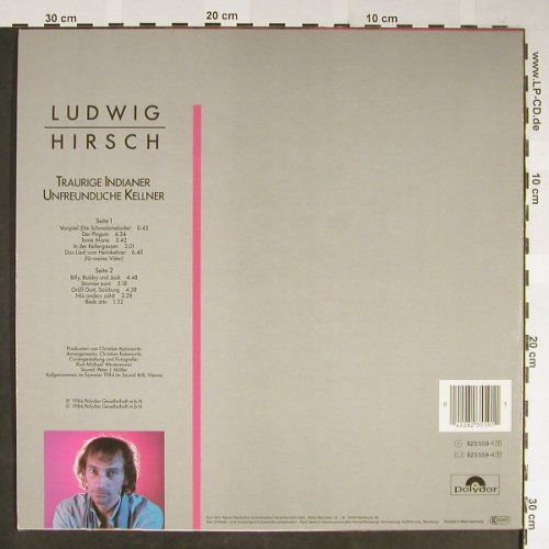 Hirsch,Ludwig: 6 (Traurige Indianer,Unfreundl.Kel), Polydor(823 559-1), D, 1984 - LP - H2051 - 5,00 Euro