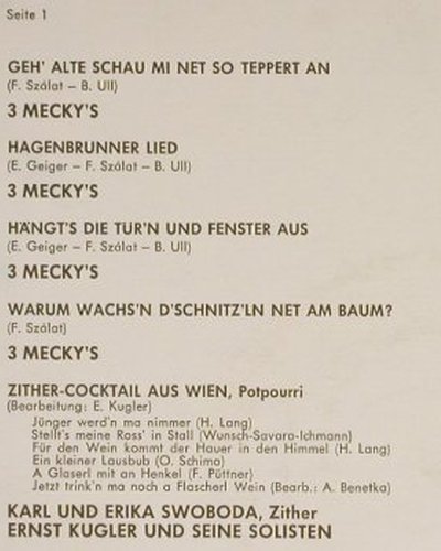 3 Mecky's: Geh' Alte schau mi net so teppert a, WM Produktion(WM 20 007), A,  - LP - H2054 - 6,00 Euro