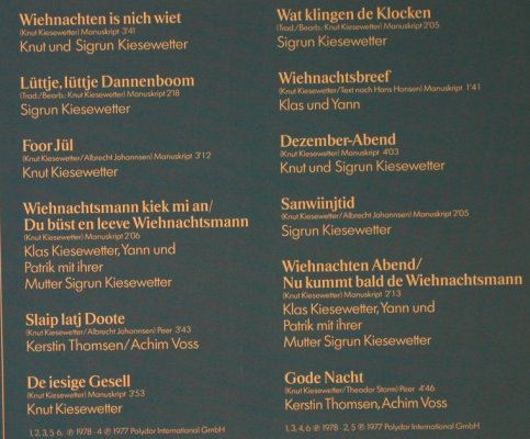 Kiesewetter,Knut: Wiehnachten Is Nich Wiet, V.A., Polydor(2371 909), D, 1977 - LP - H2466 - 3,00 Euro