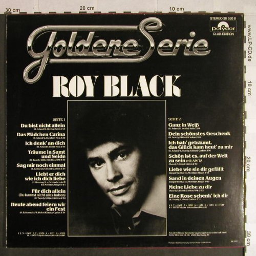 Black,Roy: Goldene Serie, Polydor(30 550 8), D, stol,  - LP - H292 - 4,00 Euro