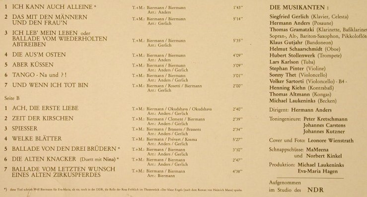 Hagen,Eva-Maria: Das mit den Männern und den Frau'n, Extra(572 30042 AM), D, m / vg+, 1988 - LP - H3568 - 7,50 Euro