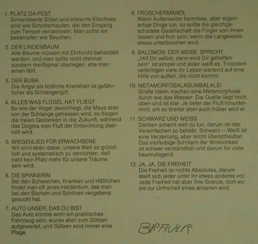 Brauer,Arik: Alles was Flügel hat Fliegt,Foc, Polydor(2437 221), D, 1973 - LP - H389 - 9,00 Euro
