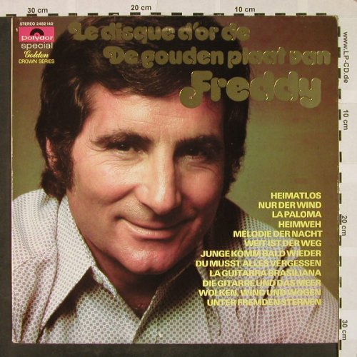 Quinn,Freddy: Le disque d'or de/De gouden platt v, Polydor Sp.(2482 140), NL, vg+/m-, 1974 - LP - H4436 - 3,00 Euro