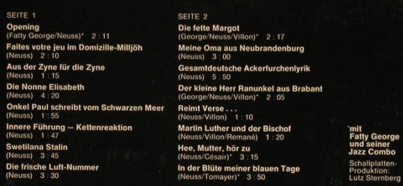 Neuss,Wolfgang: Das Beste von, Philips/Stern Musik(6305 083), D,  - LP - H462 - 15,00 Euro
